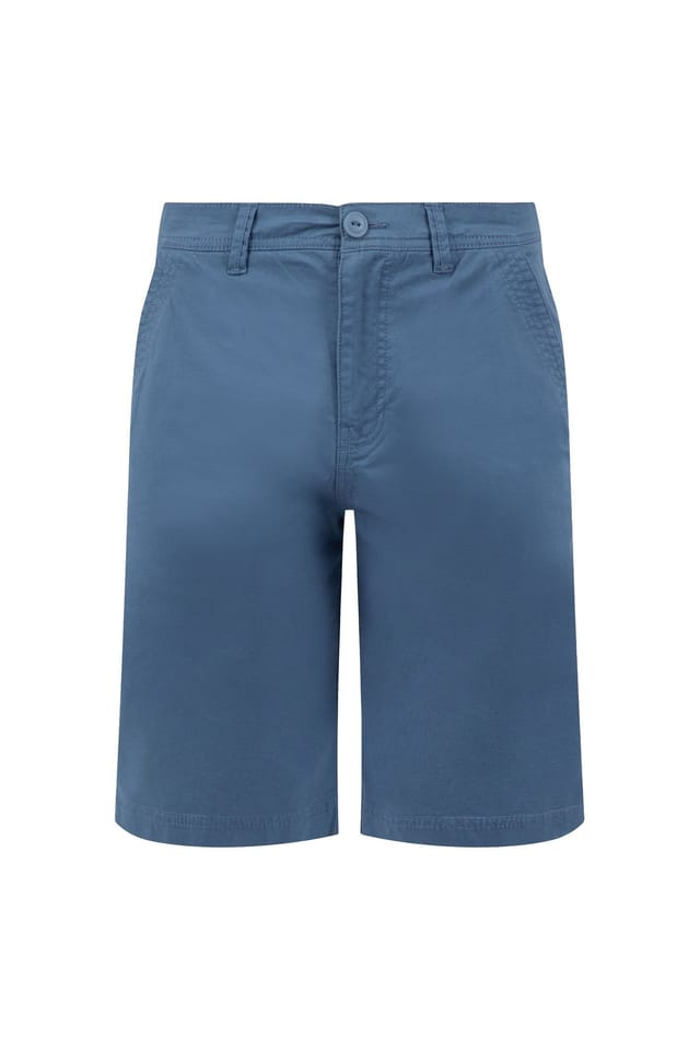 Weird Fish Weird Fish Men's Rayburn Cotton Flat Front Shorts in Blue - 2