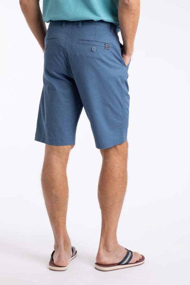Weird Fish Weird Fish Men's Rayburn Cotton Flat Front Shorts in Blue - 3