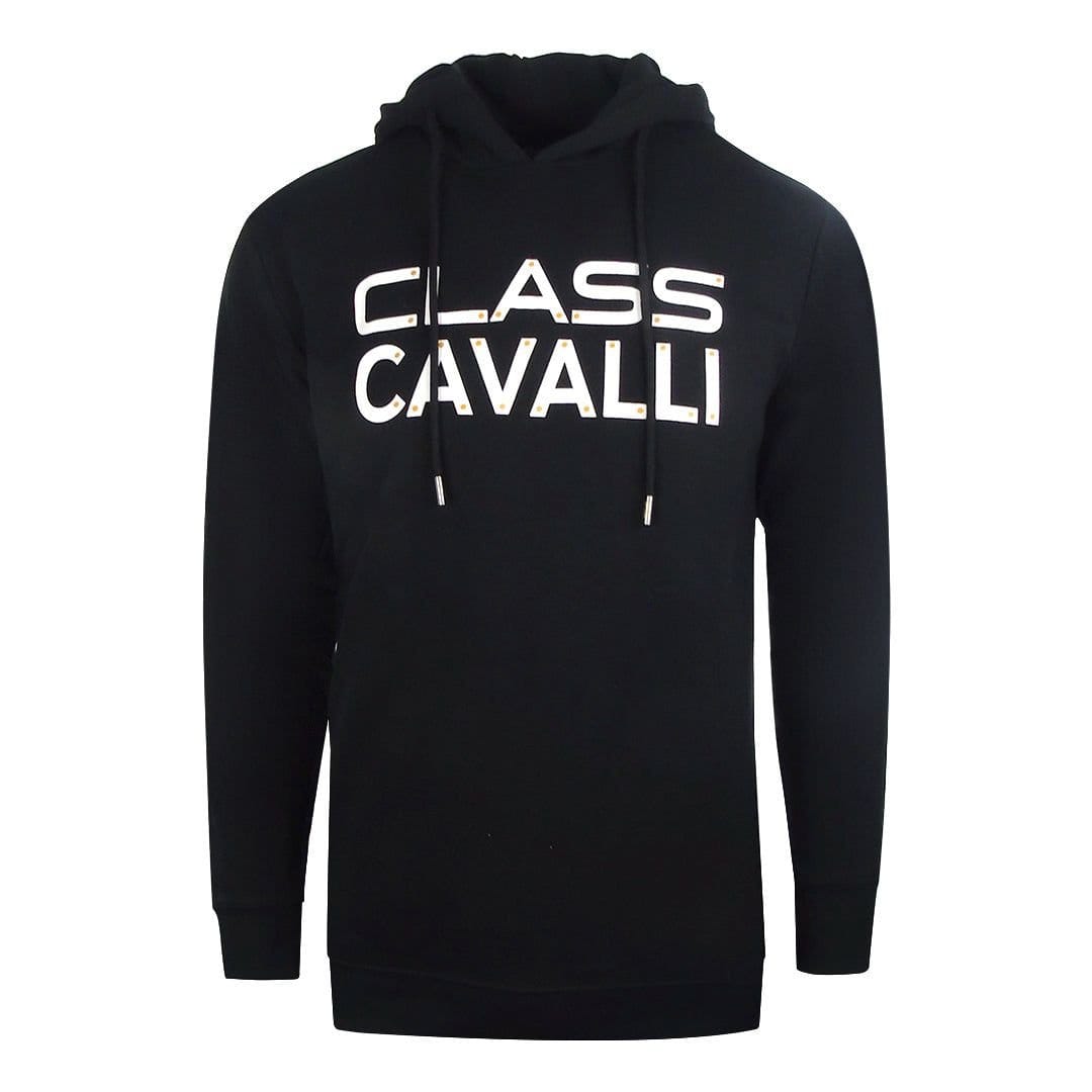 Cavalli Class Cavalli Class Men's Reverse Logo Black Hoodie - 1