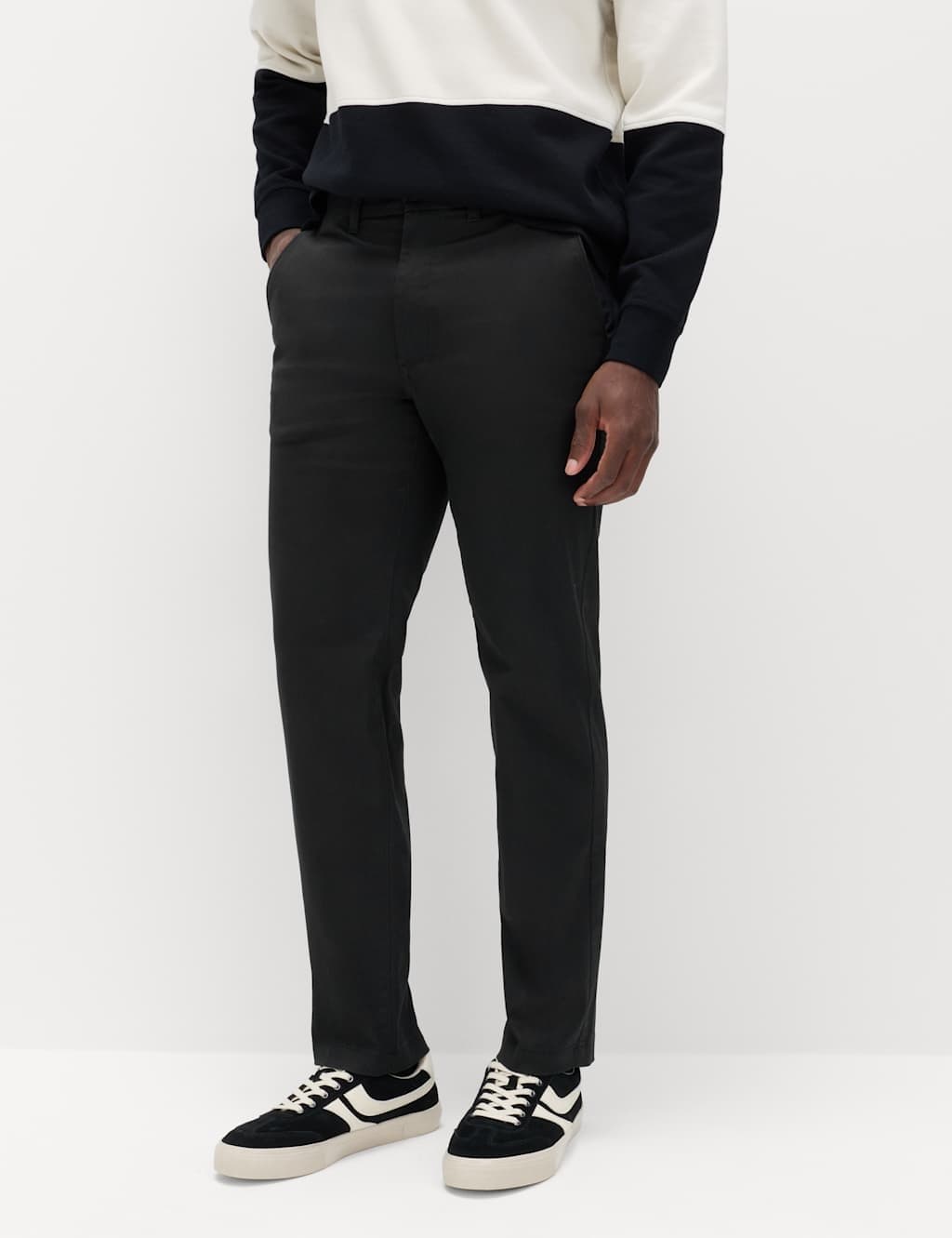 Marks & Spencer M&S Regular Fit Twill Chinos Black