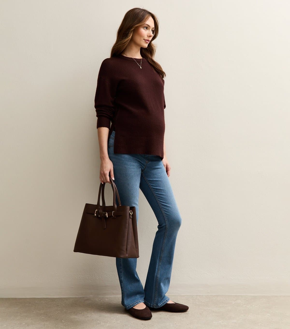 New Look Women's Maternity Blue Over Bump Bootcut Jeans New Look