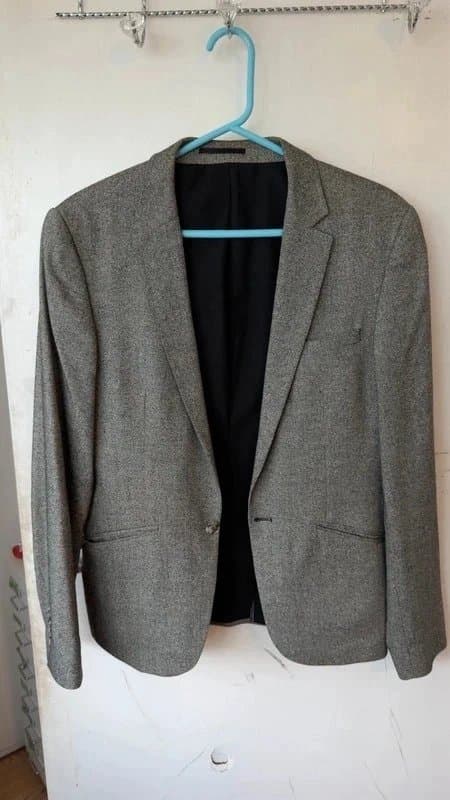 ASOS ASOS Grey Blazer – Slim Fit – 38R – Wool Blend – Smart Casual Jacket