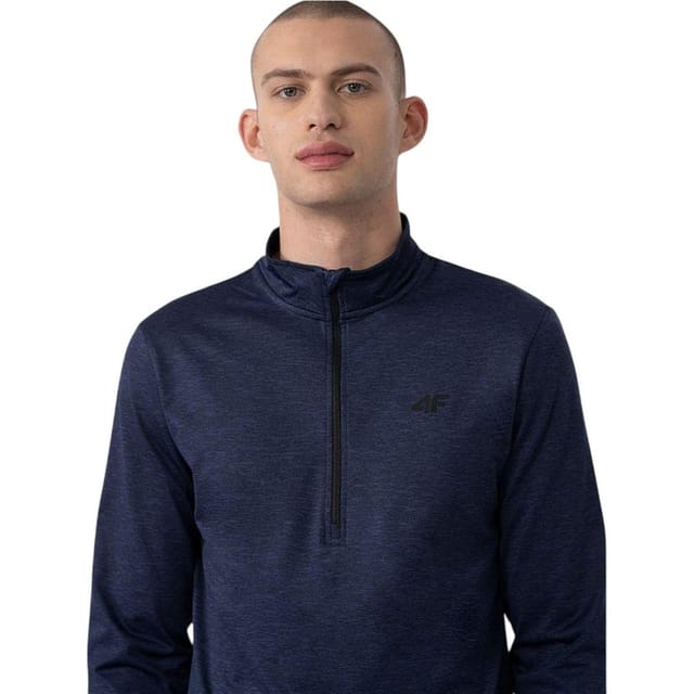 4F 4F Men's AW23UBRUM036 Brushed Thermoactive Sweatshirt in Navy - 3