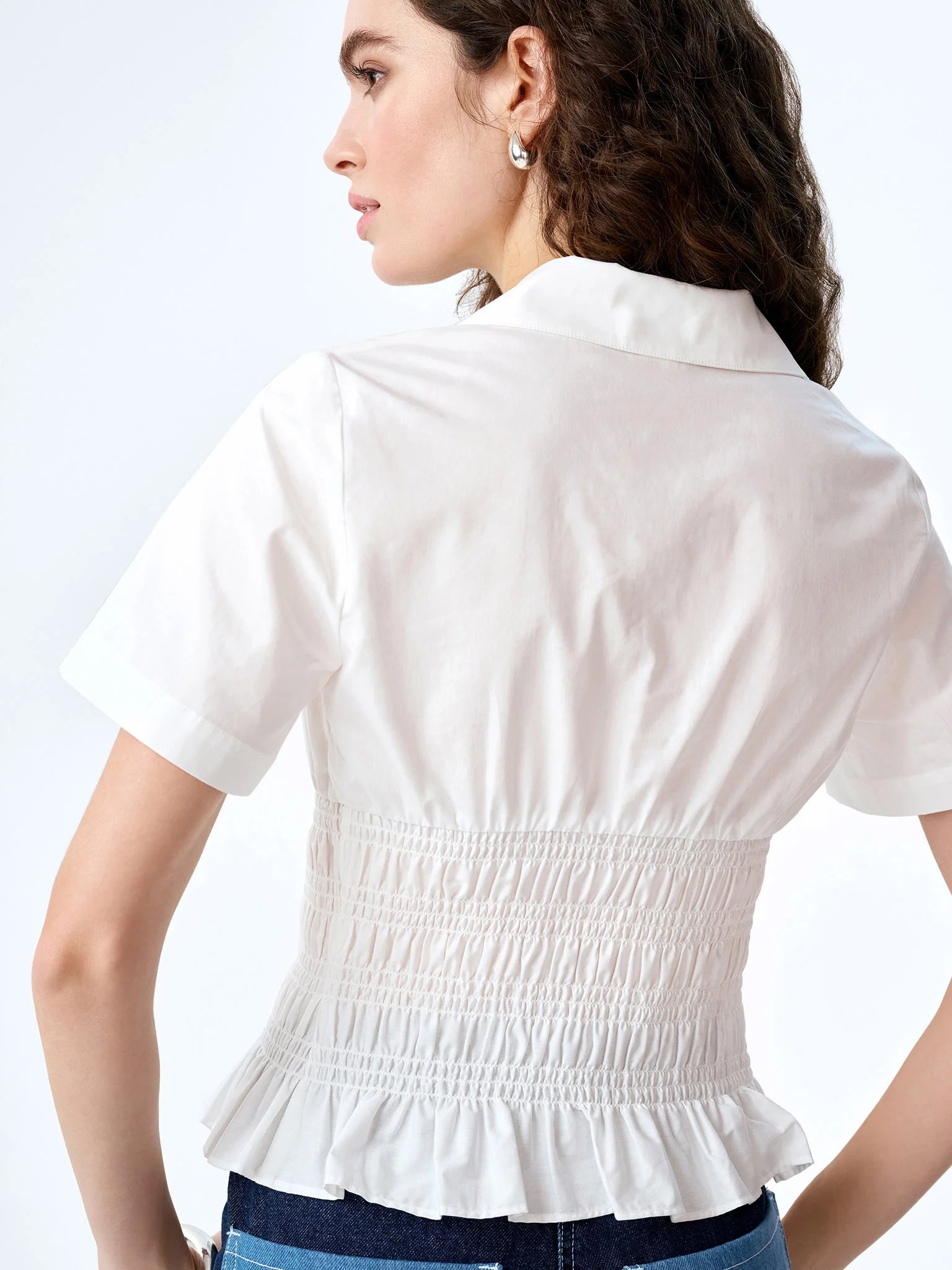 OMNES Merida Blouse in White - 4