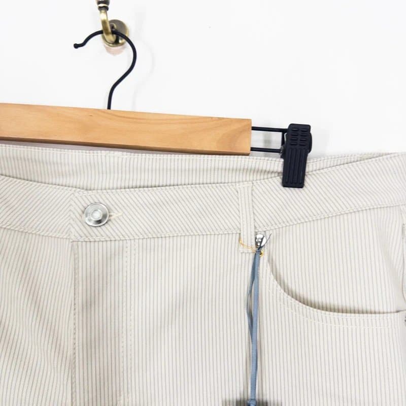 Ruth Langsford Ruth Langsford Ankle Stripe Jeans Size 22 Petite NEW Cream Grey Denim