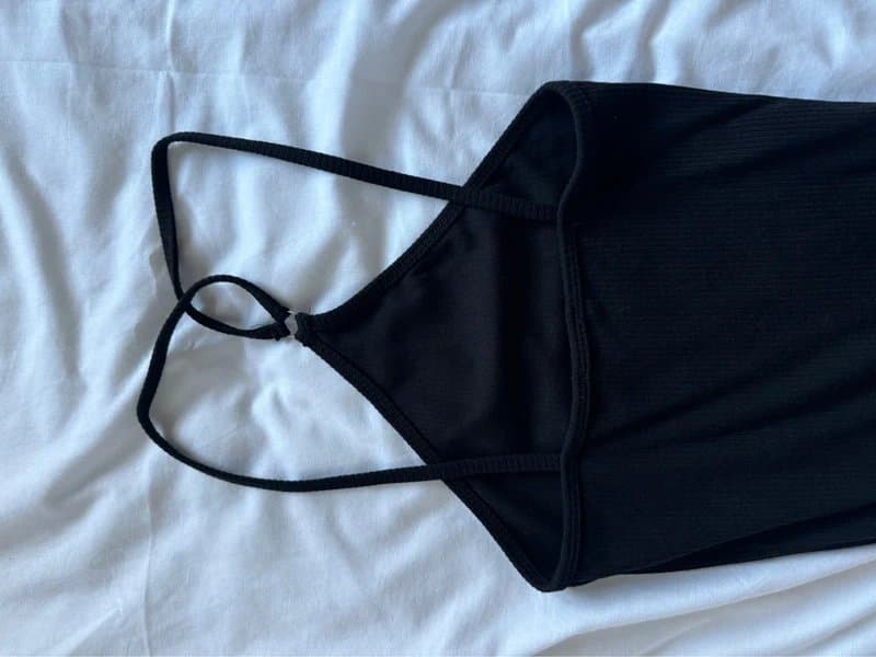 Bershka Halter neck ribbed split dress