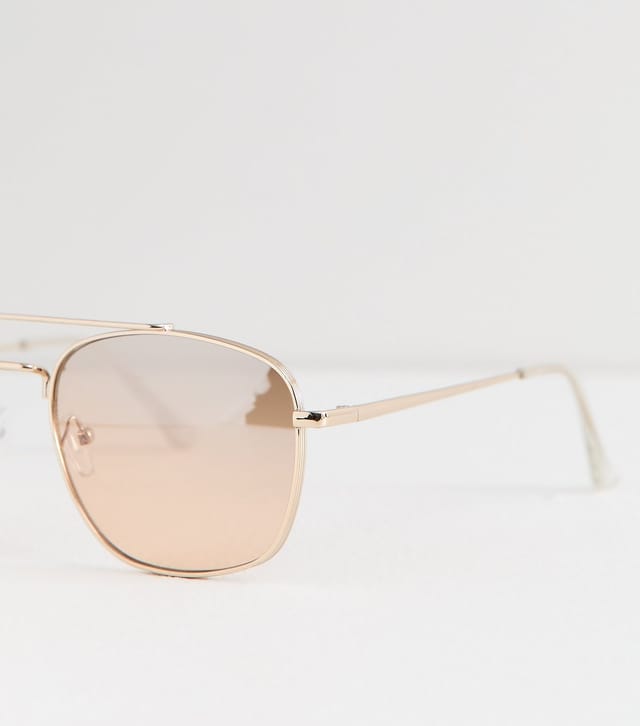 New Look Orange Lens Aviator Sunglasses New Look - 3