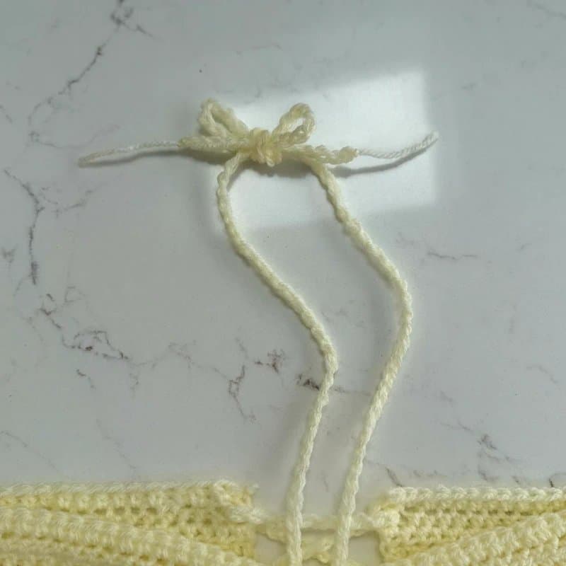 Summer Crochet Top Butter Yellow Halter Neck Hibiscus Corset Summer UK 6 Beach