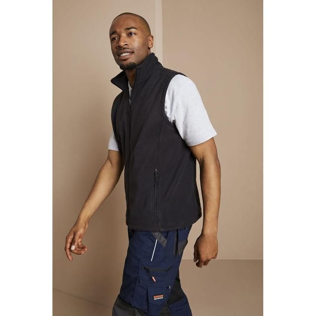 Russel Russel Men's Fleece Gilet Jacket Bodywarmer in Black - 2