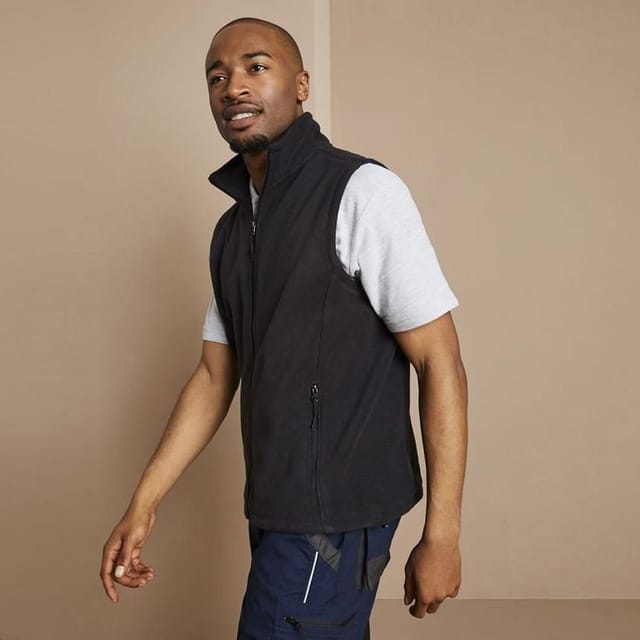 Russel Russel Men's Fleece Gilet Jacket Bodywarmer in Black - 3