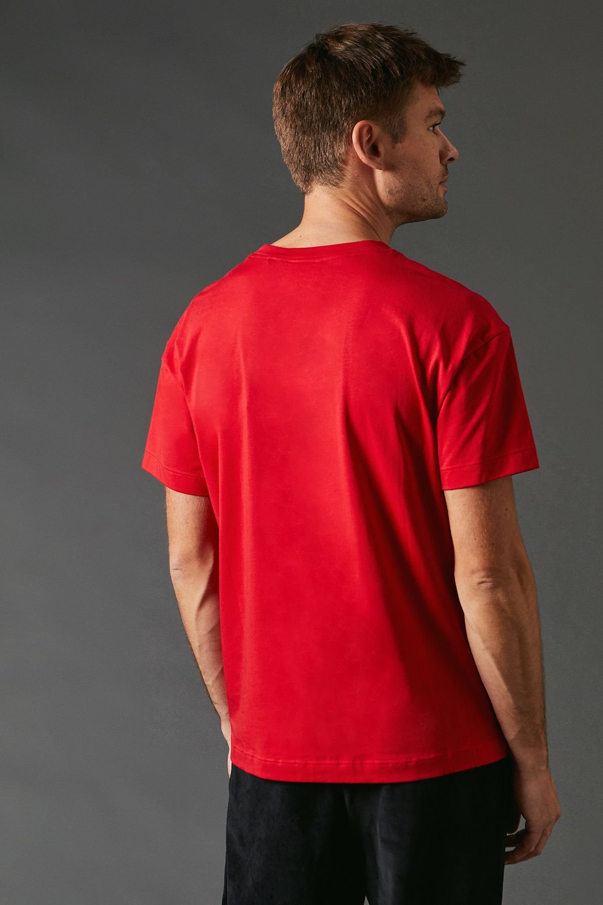 HUGO Hugo Men's Laze Box Logo Short Sleeve T-Shirt Red - 3