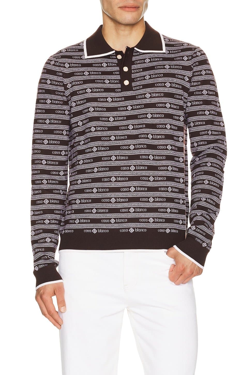 revolve Wordmark Long Sleeve Polo