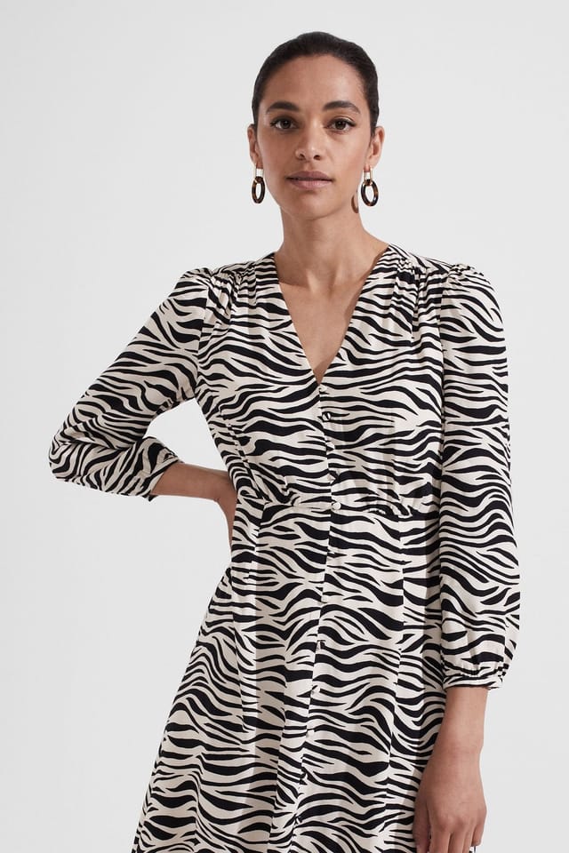 Hobbs London Hobbs London Women's Indria V-Neck Midi Dress in Ivory - 3