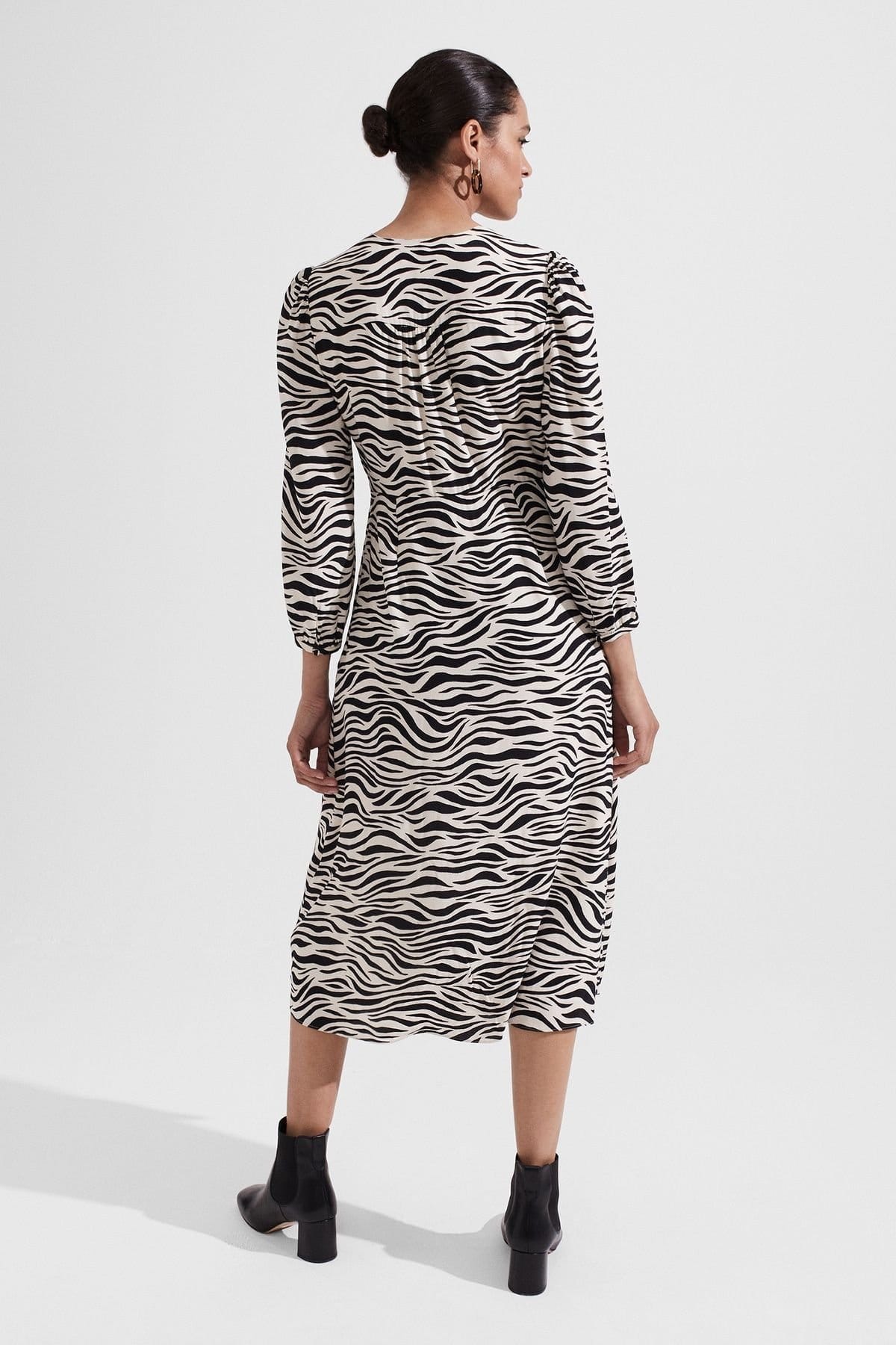 Hobbs London Hobbs London Women's Indria V-Neck Midi Dress in Ivory - 4