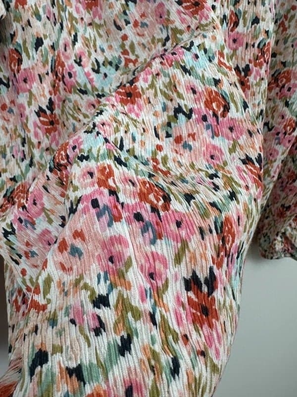 TU TU Woman Floral Blouse Size UK 20 Long Sleeve Button Shirt