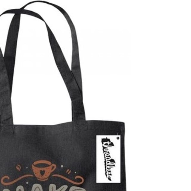 Tobe Fonseca Tobe Fonseca Men's Make Coffee Not War Tote Bag in Black - 2