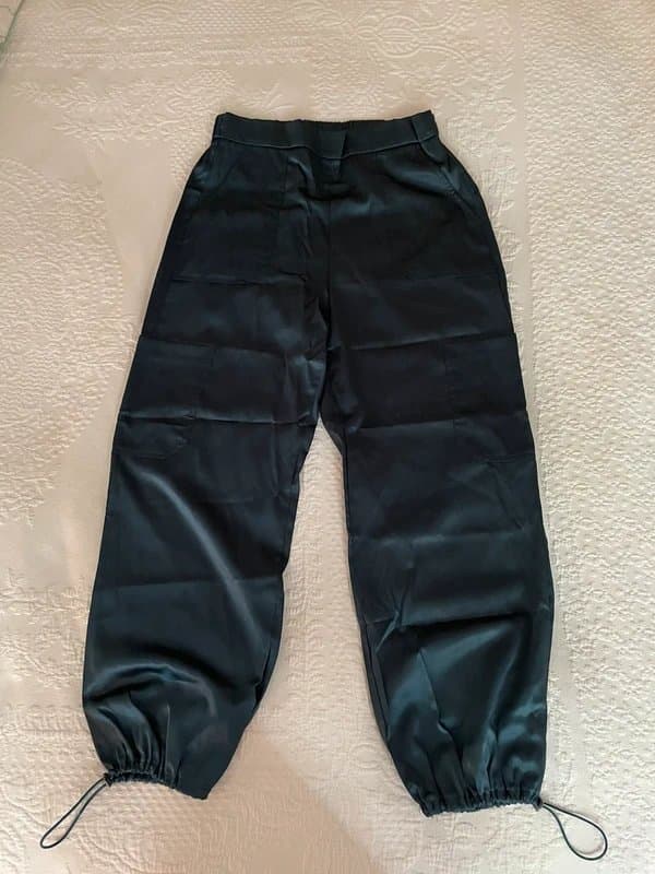 ASOS ASOS Blue Satin Cargo Balloon Pants
