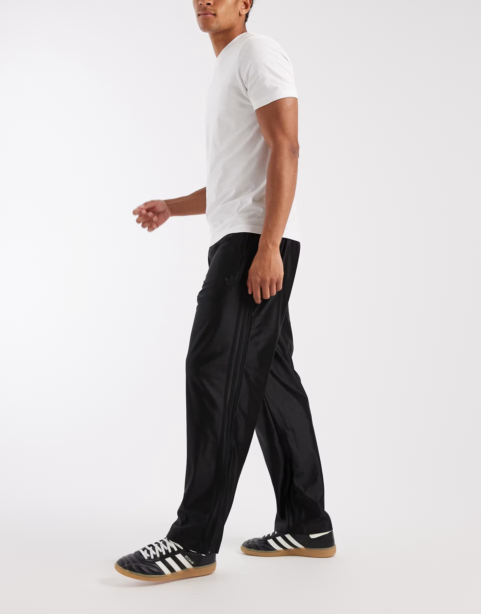 ASOS adidas Originals Firebird metallic track pants in black
