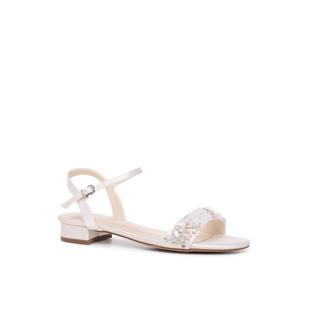Paradox London Paradox London Women's Amaryllis' Flat Wedding Sandals in Ivory - 2