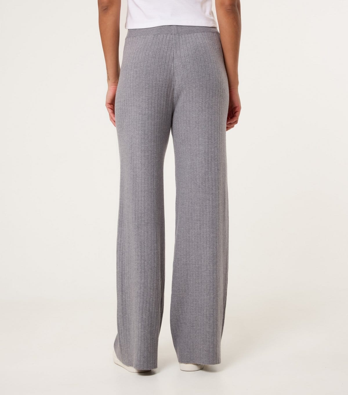 Blue Vanilla Women's Grey Knit Wide Leg Trousers Blue Vanilla New Look - 4