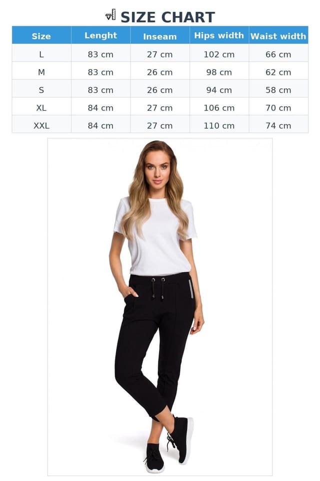 Love Lace Love Lace Women's Comfort Cotton Trousers with Elastic Waist in Black - 3
