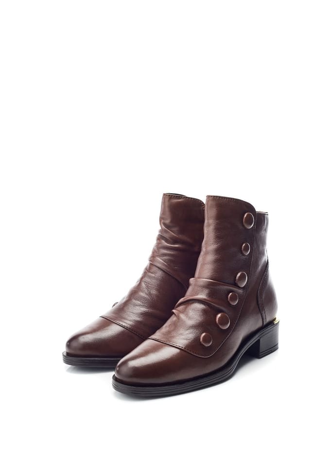 Moda In Pelle Moda In Pelle Women's 'Elita' Leather Ankle Boots in Tan - 2