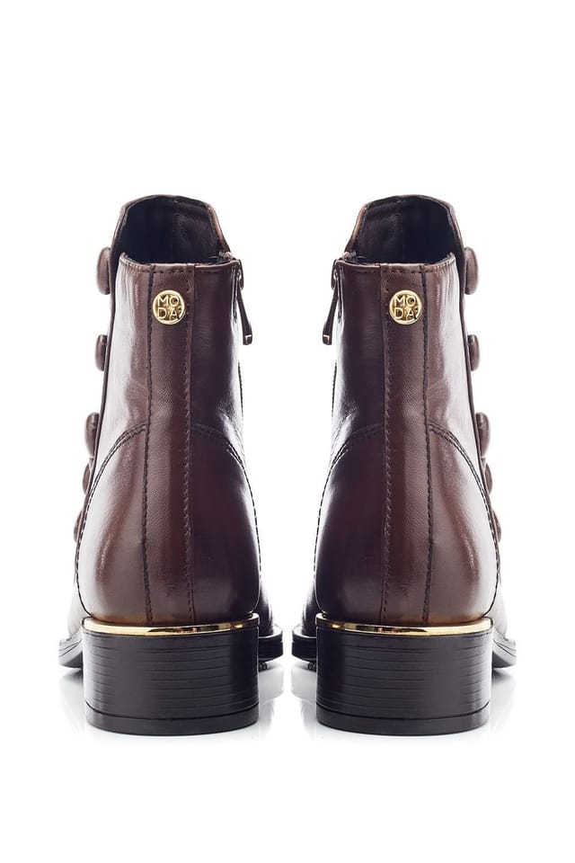 Moda In Pelle Moda In Pelle Women's 'Elita' Leather Ankle Boots in Tan - 3