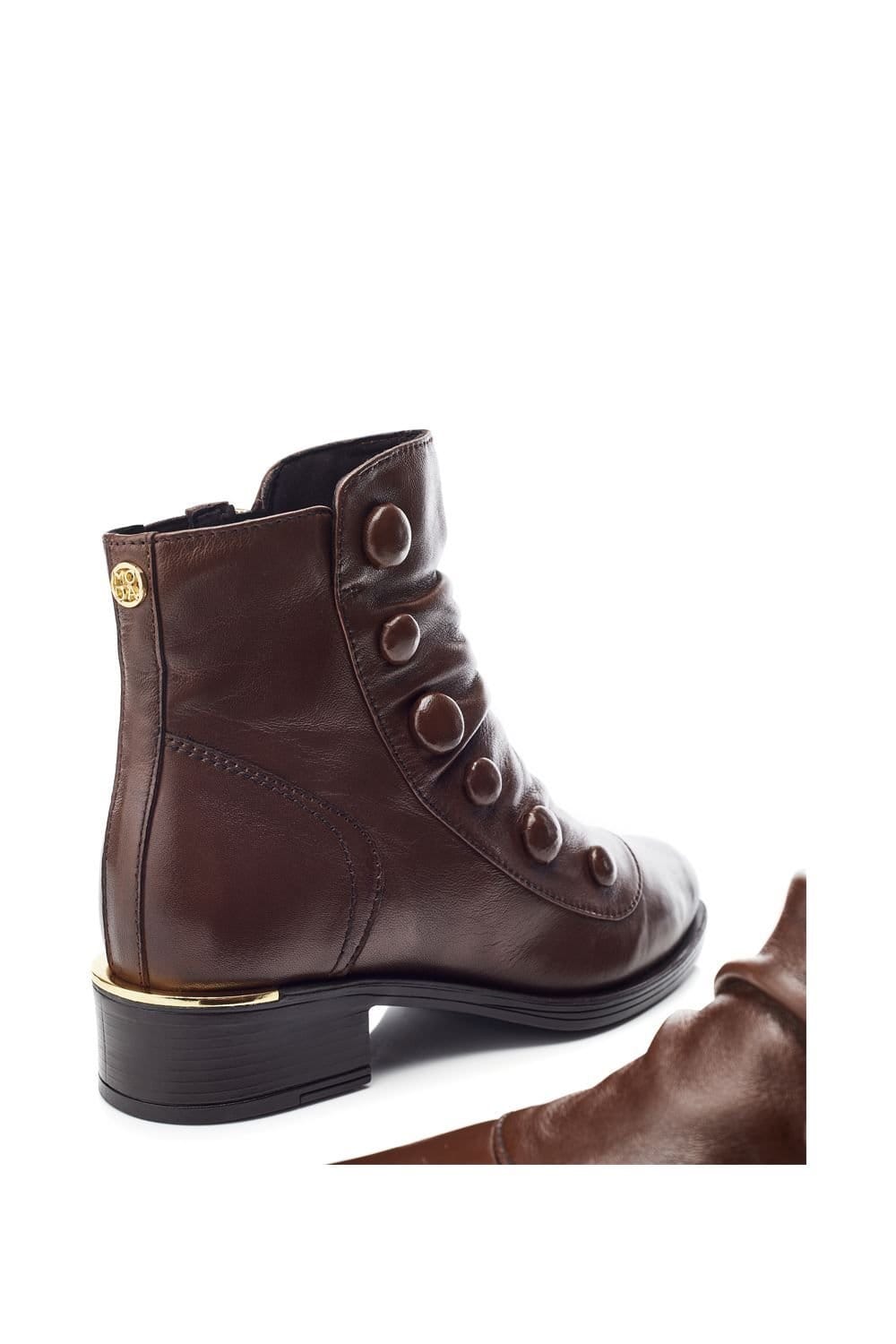 Moda In Pelle Moda In Pelle Women's 'Elita' Leather Ankle Boots in Tan - 4