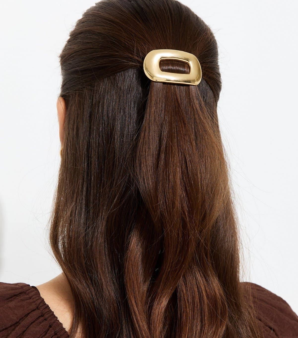 New Look Gold Tone Metal Oval Slide Hair Clip New Look