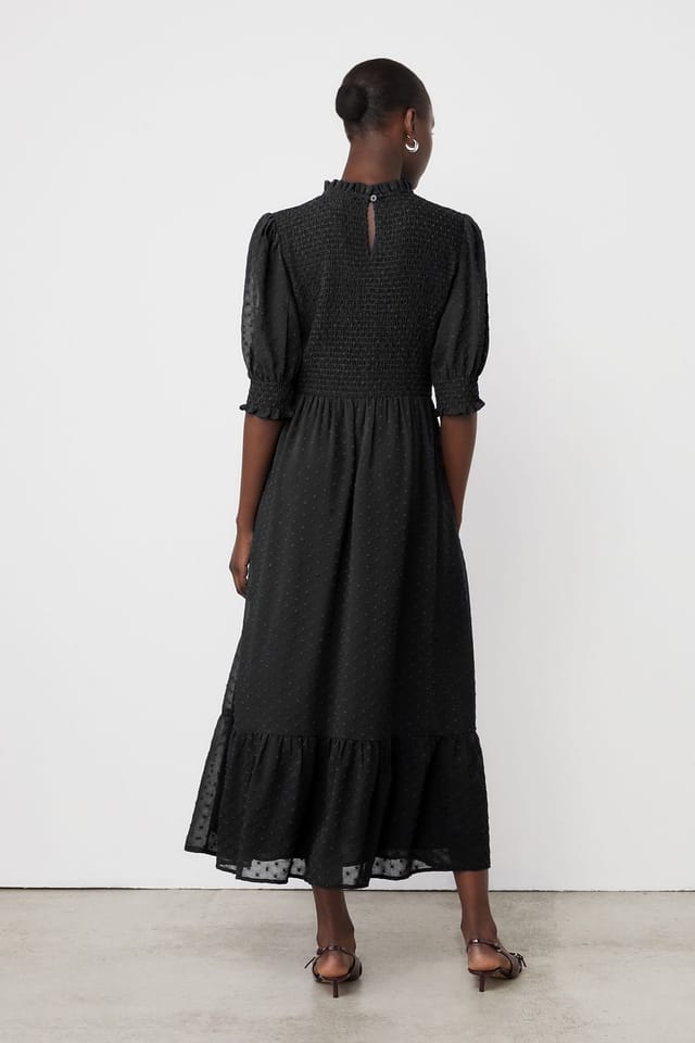 Finery London Finery London Women's Amelia 3/4 Sleeve Chiffon Midi Dress in Black - 3
