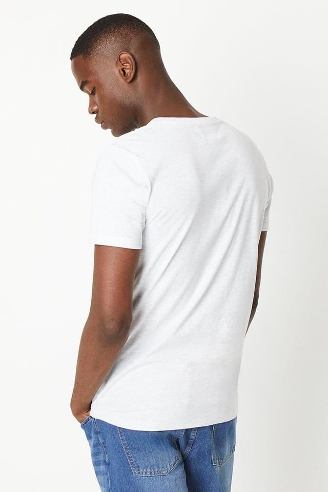 Burton Burton Men's Plain Crew Neck Tee in Light Grey - 3