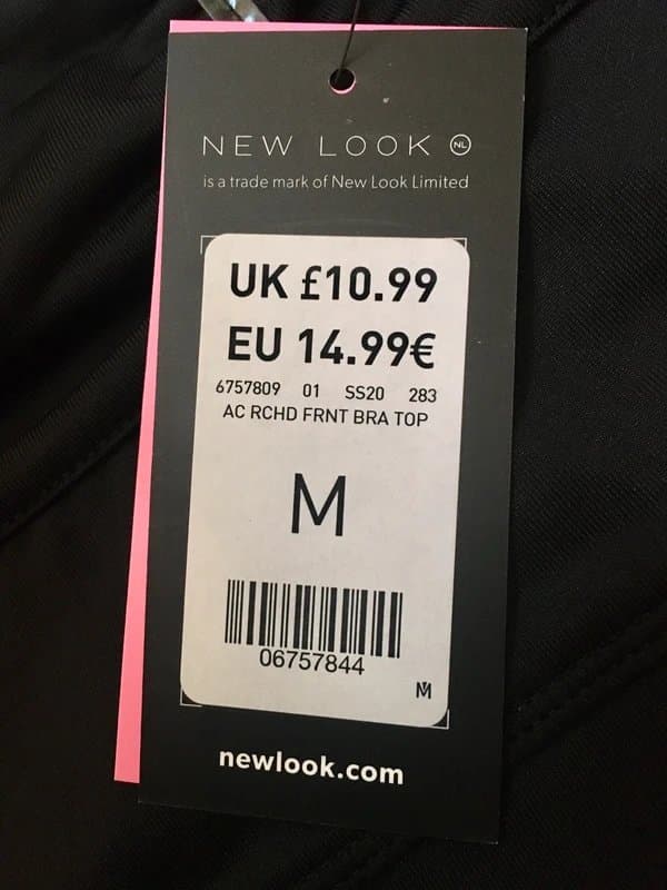 New Look New Look ruched bra top