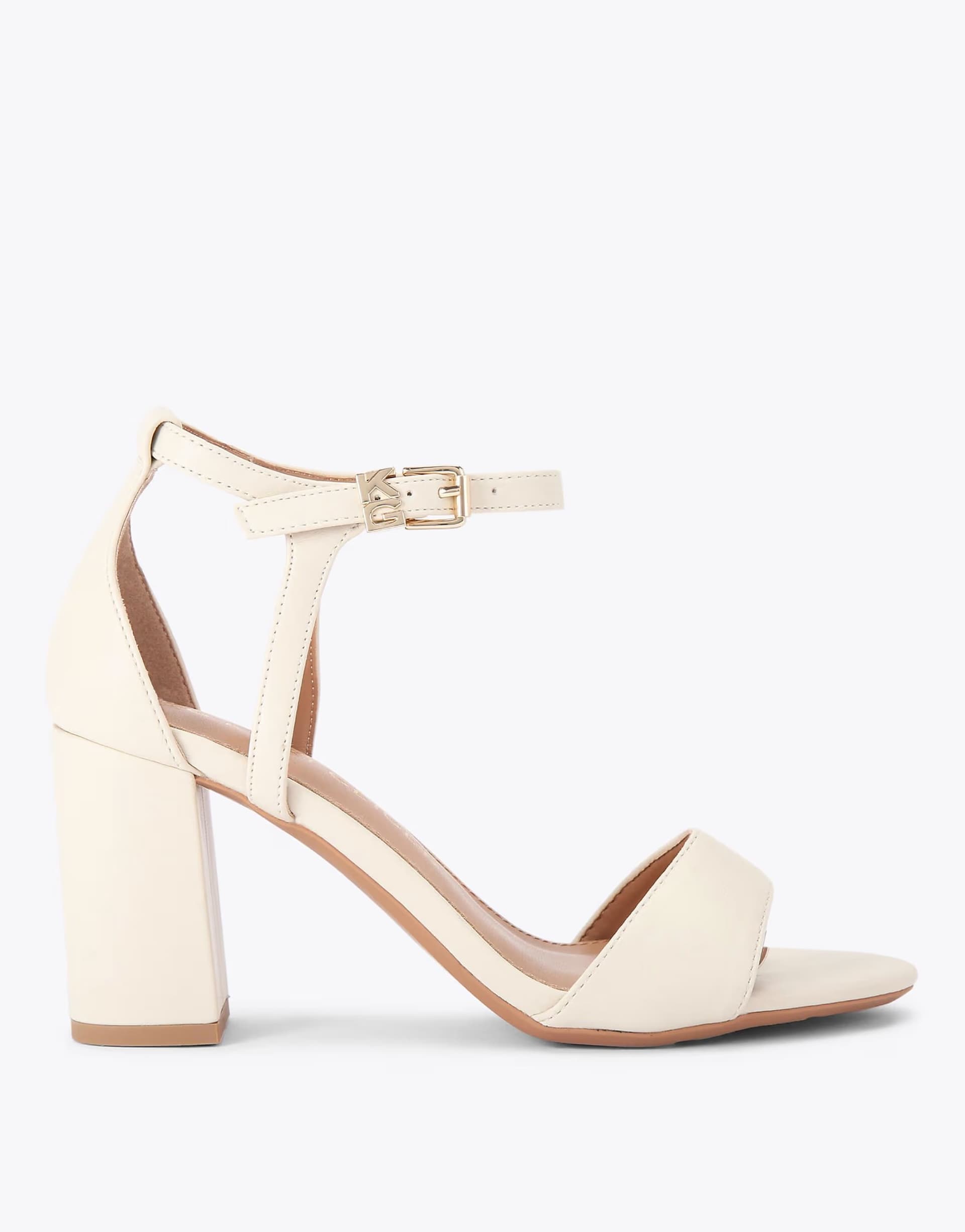 ASOS KG Kurt Geiger Faryn block heeled sandals in bone
