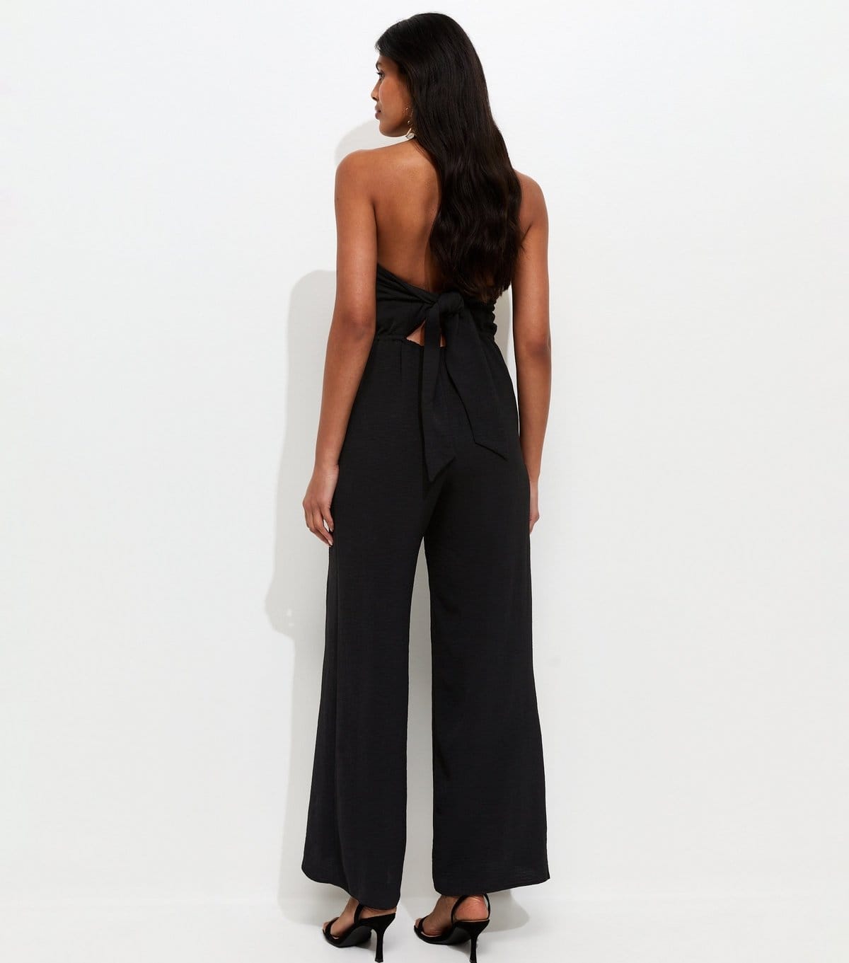 New Look Women's Black Square Neck Halter Strap Jumpsuit New Look - 4