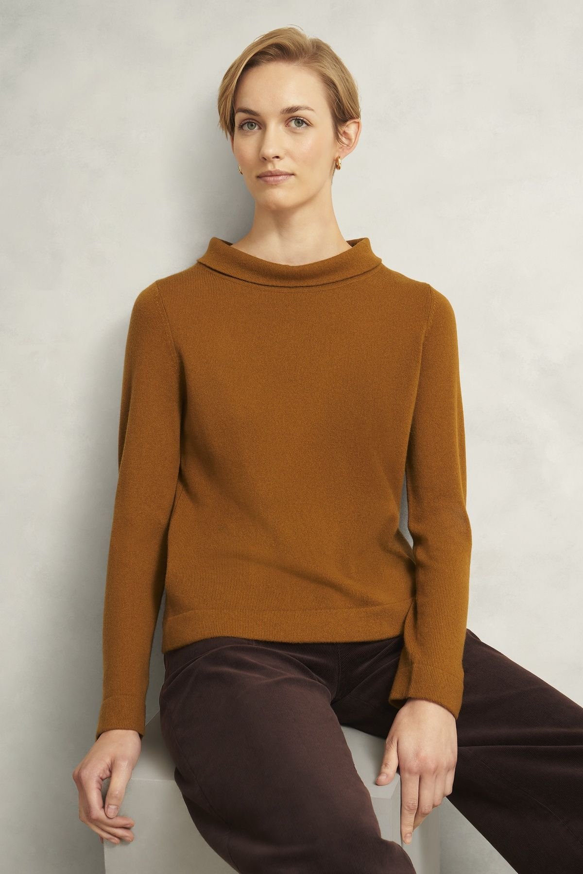 Hobbs London Hobbs London Women's Audrey Jumper in Burnt Orange - 1