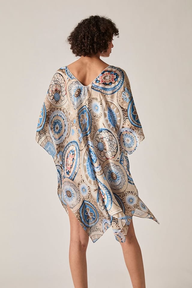 James Lakeland James Lakeland Women's Beige Mandala Print Kaftan - 2