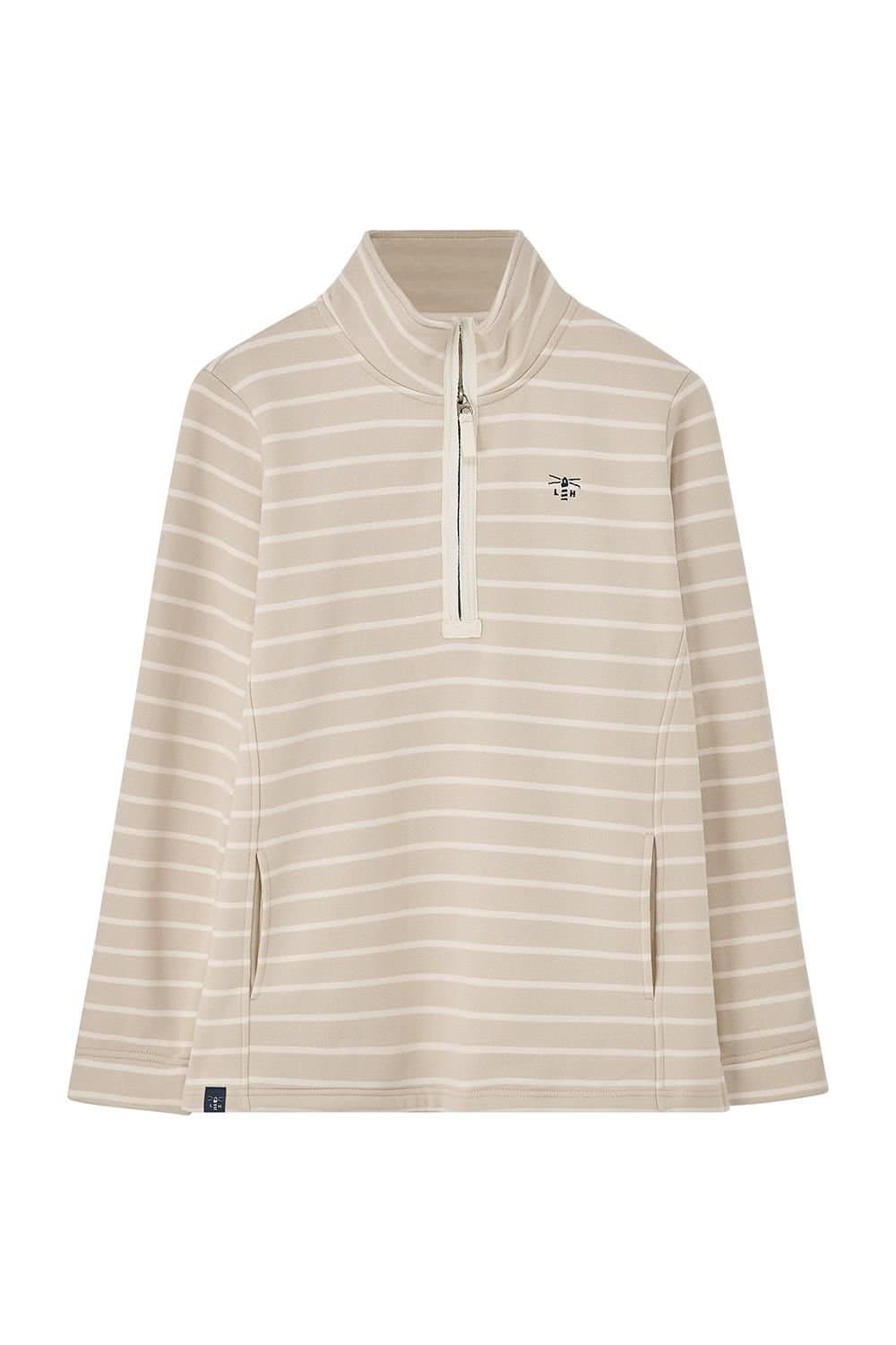 Lighthouse Clothing Lighthouse Clothing Women's Shore Sweatshirt Cotton Funnel Neck Jersey in Cream