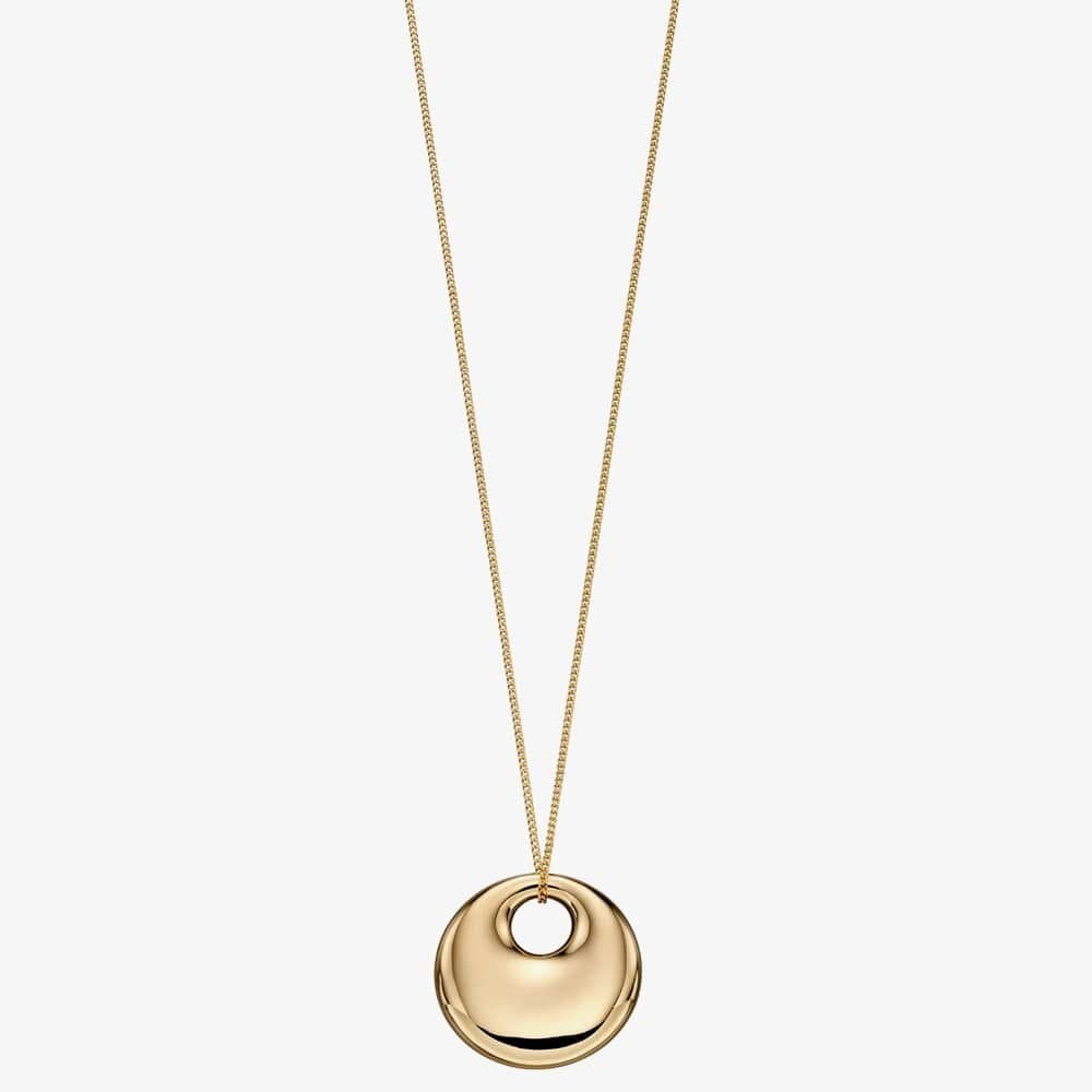 T.H.Baker T.H.Baker Gold Open Disc Pendant Necklace