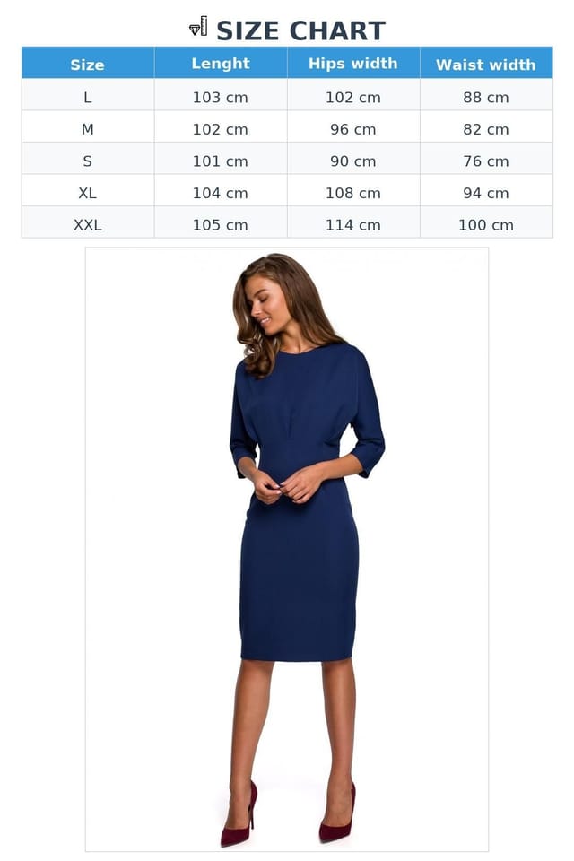 Love Lace Love Lace Women's Elegant Kimono Sleeve Pencil Day Dress in Blue - 3