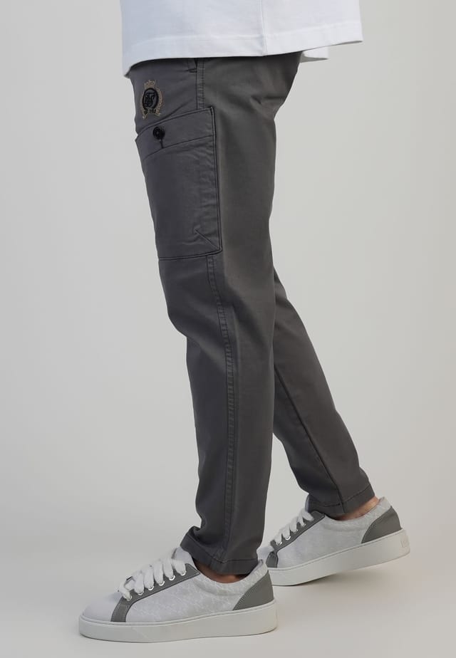 SikSilk SikSilk Men's Smart Cargos in Grey - 2