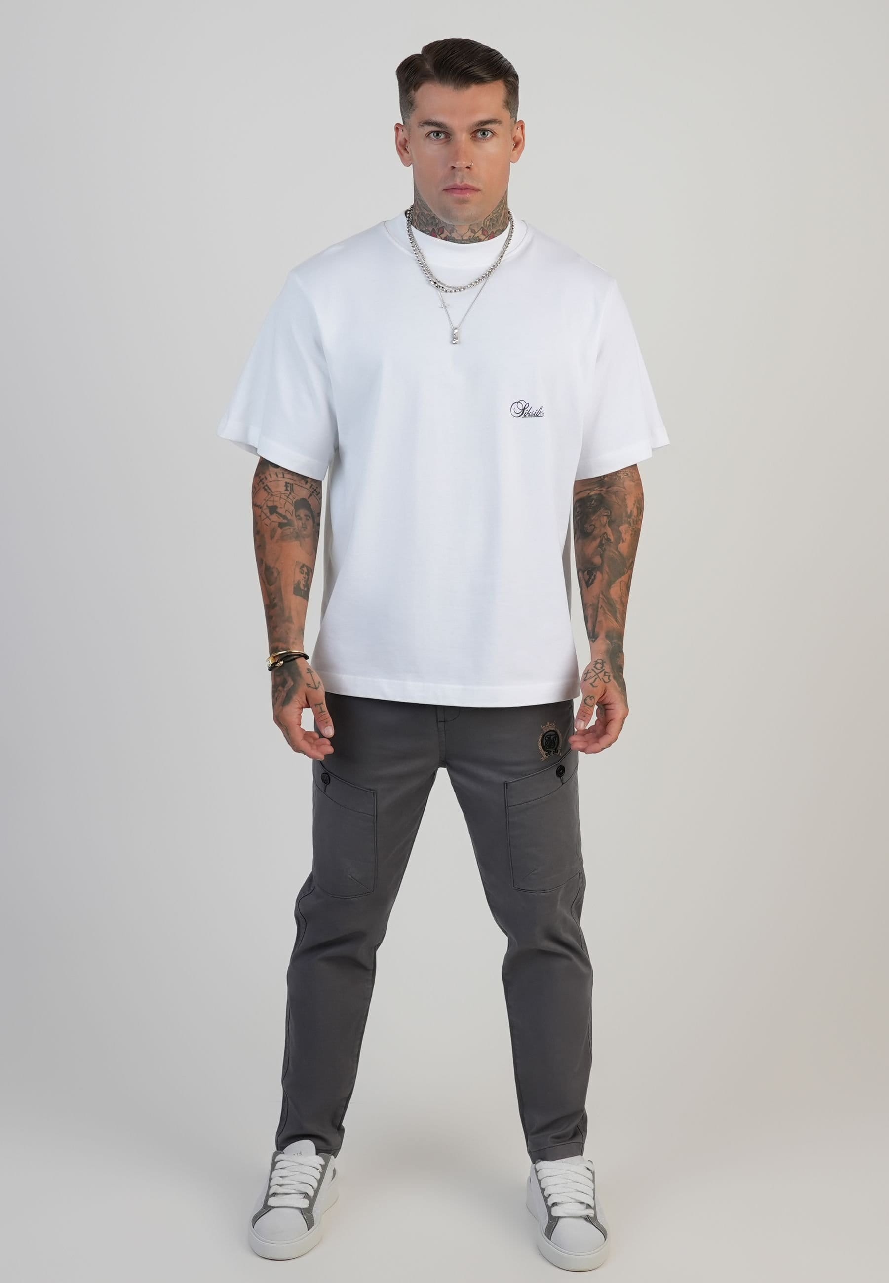 SikSilk SikSilk Men's Smart Cargos in Grey - 4