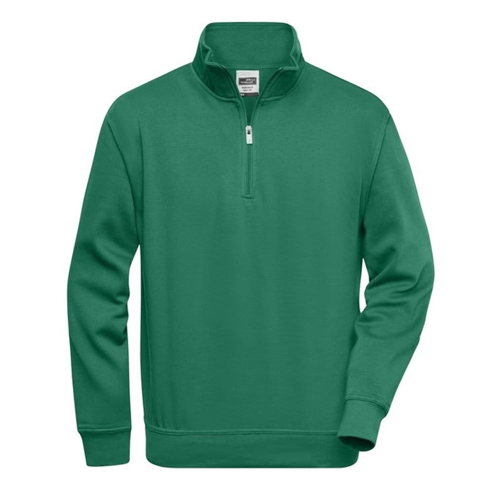 James and Nicholson Men's Workwear Quarter Zip Sweatshirt in