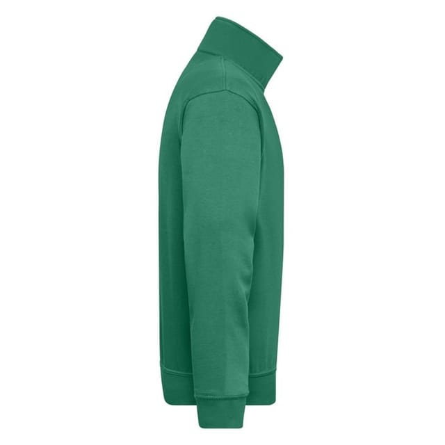 James and Nicholson James and Nicholson Men's Workwear Quarter Zip Sweatshirt in Dark Green - 3