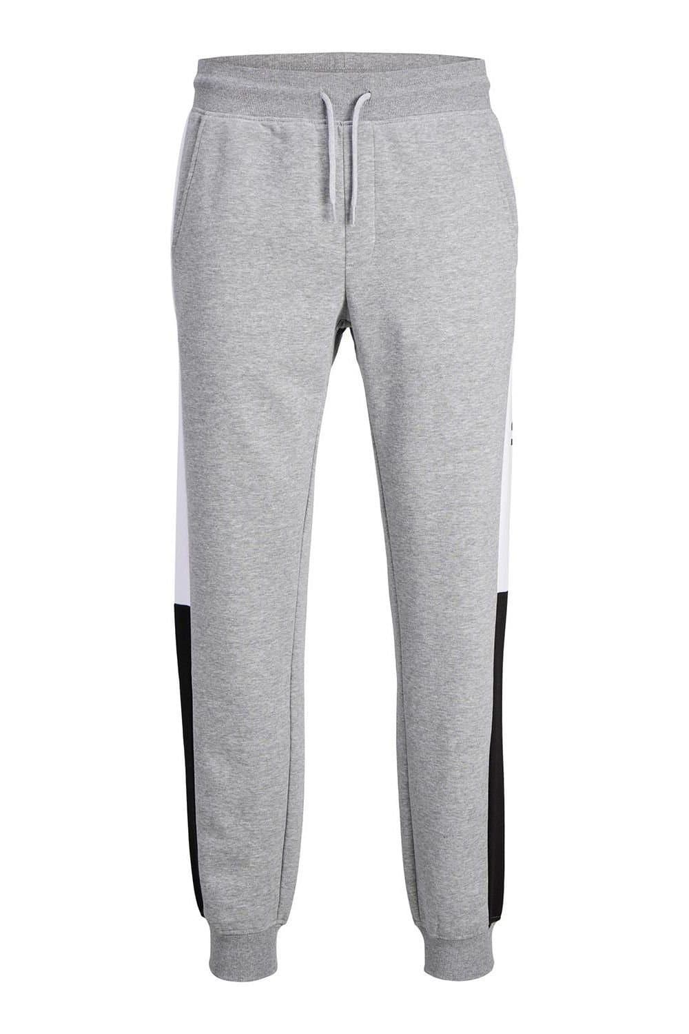 jack & jones Jack & Jones Men's Logo Cotton Joggers Light Grey Melange Pullover Style, XXL