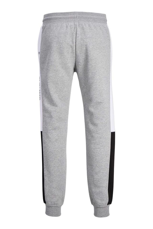 jack & jones Jack & Jones Men's Logo Cotton Joggers Light Grey Melange Pullover Style, XXL - 2