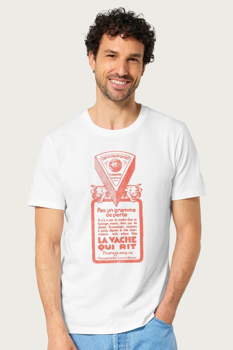 The Laughing Cow The Laughing Cow Men's Pas Un Gramme De Perte T-Shirt in White