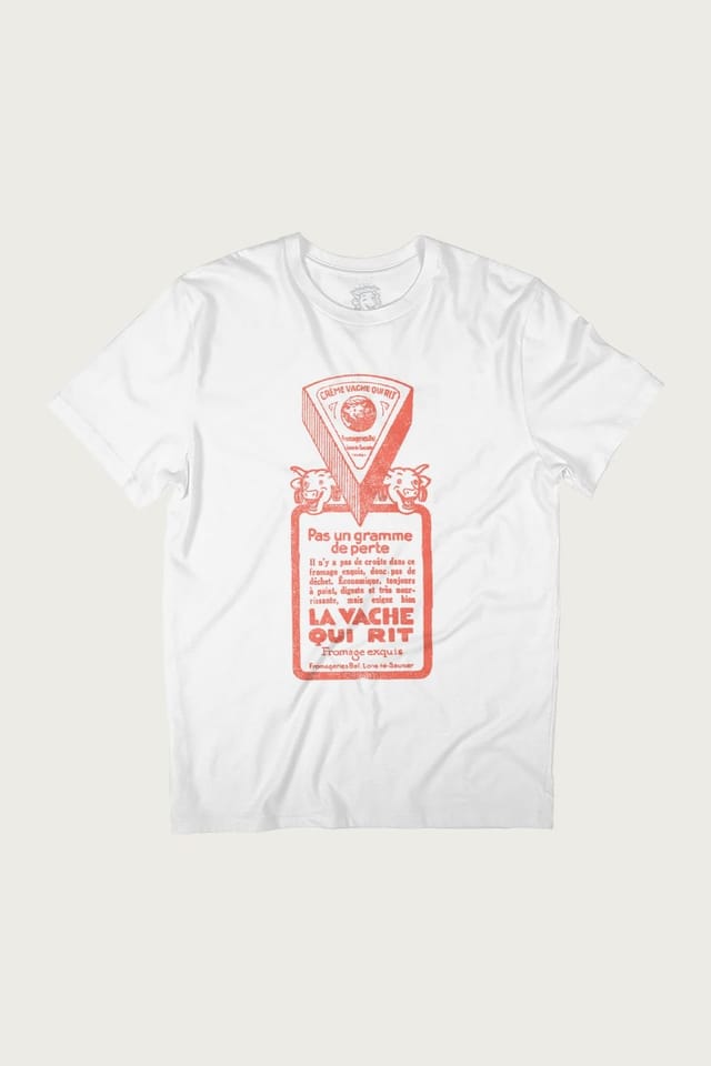 The Laughing Cow The Laughing Cow Men's Pas Un Gramme De Perte T-Shirt in White - 2