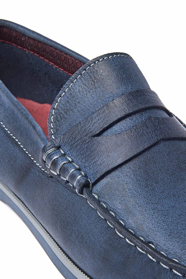 Moshulu Moshulu 'Alwyn' Men's Casual Leather Loafers in Brown - 2