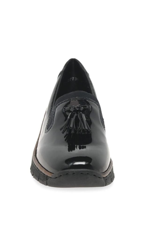 Rieker Rieker Women's 'Gleam' Tassel Loafers in Black - 3