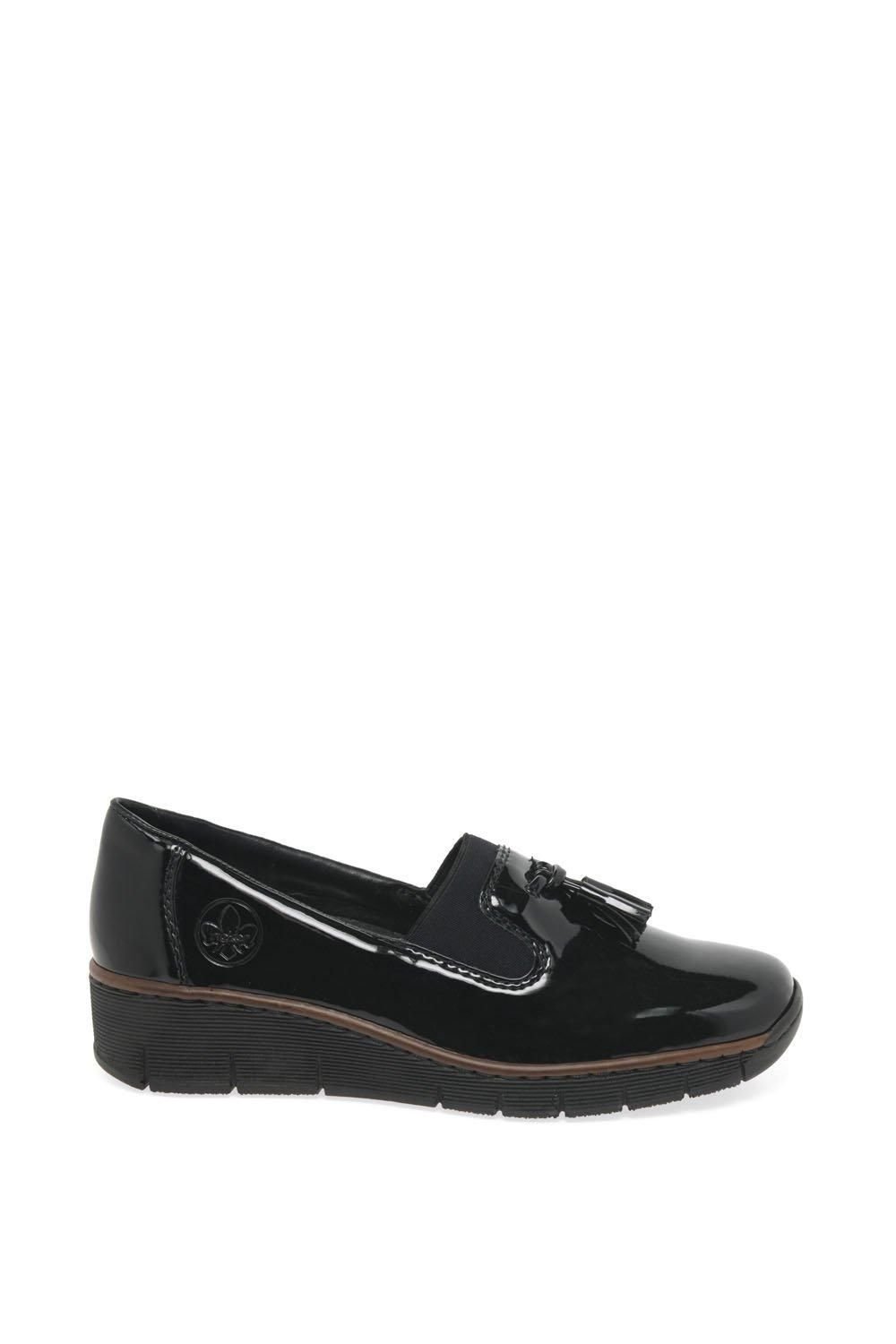 Rieker Rieker Women's 'Gleam' Tassel Loafers in Black - 4